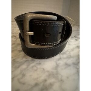 Timberland PR ~ Black Contrast‎ Stitched Men's Size 42 Leather Belt